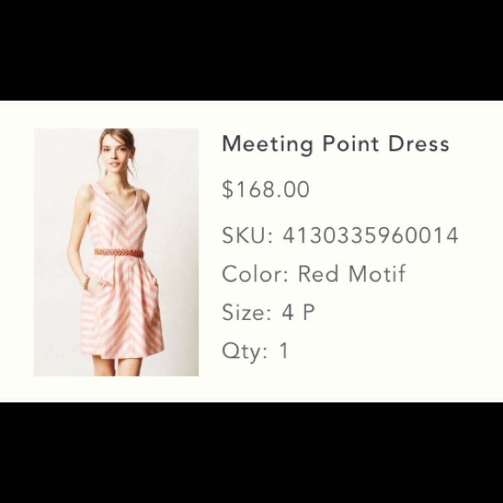 Anthro: Meeting Point Dress w Jeweled Scallop Belt